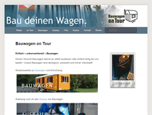 Tablet Screenshot of bauwagen-on-tour.de